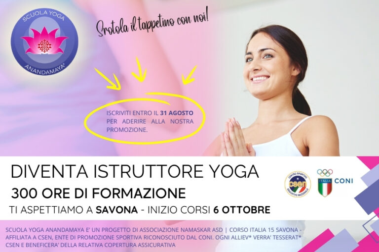 Corso Istruttori Scuola Yoga Anandamaya Savona